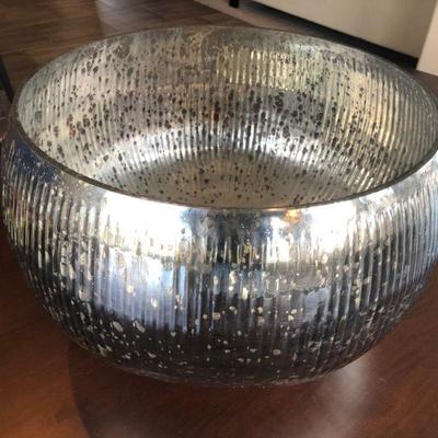 Mercury Glass Style Console Bowl