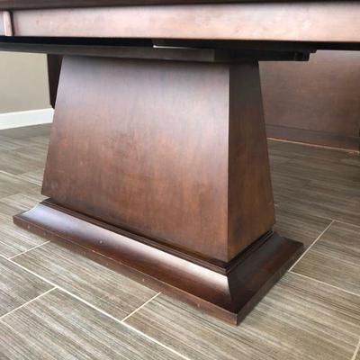 Contemporary Pine Table w/Walnut finish