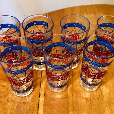 PEPSI GLASSES BEVERAGE GLASS SET OF 7