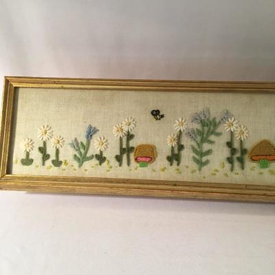 Lot 26 - Framed Crewel Embroidery
