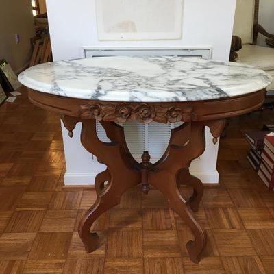 Lot 28 - Marble Top Table