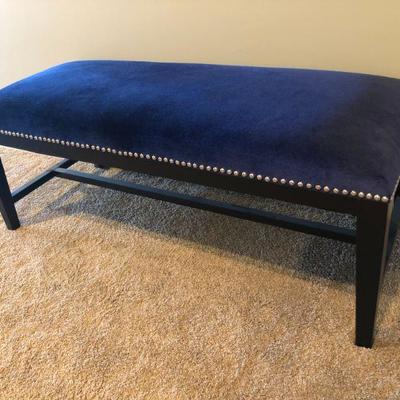 Blue Velvet Bench