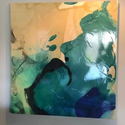 Abstract resin on canvas #3
