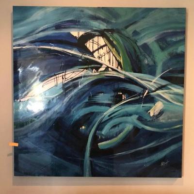 Abstract resin on canvas #4