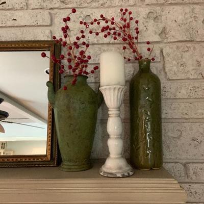 Mantel Decor Lot
