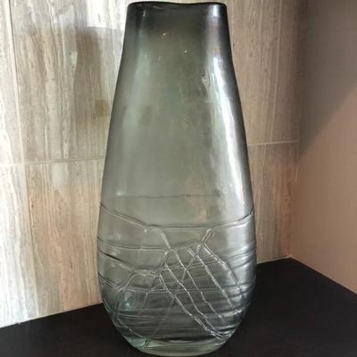 Tall Smoked Glass Vase #2
