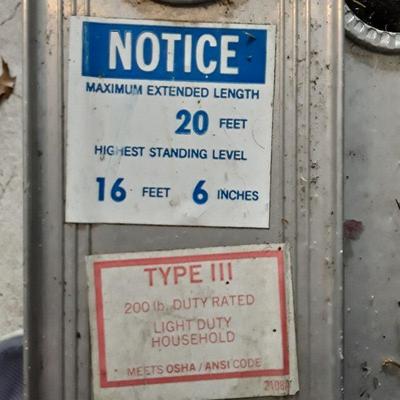 20' Extension Ladder