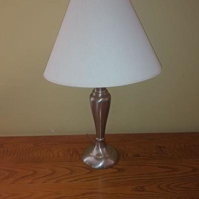 Lot 3 silver tone lamps