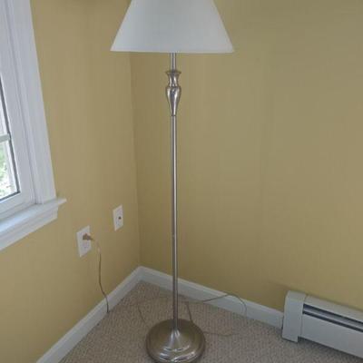 Lot 3 silver tone lamps