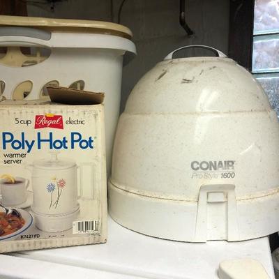 Regal Poly Hot Pot, and Conair Prostyle 1600