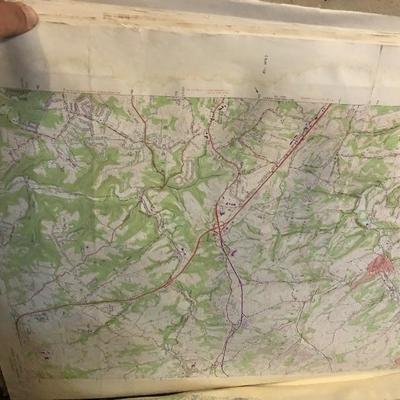 Large Lot Of Huge Pa Area Maps