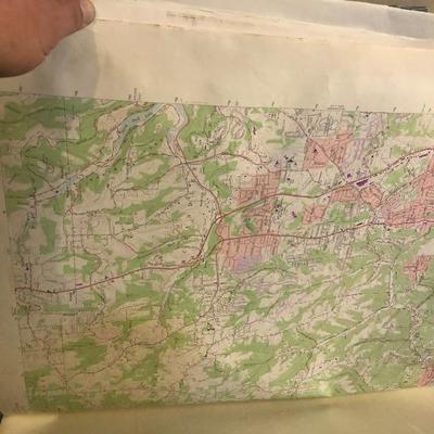 Large Lot Of Huge Pa Area Maps