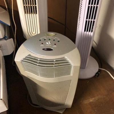 2 Tower Fans and 1 Small Space Heater