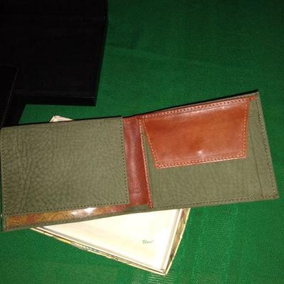 3 wallet Nesse green wallet, contessa davinci Deroma, Credit card holder with change compartment