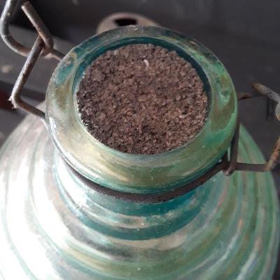 Vintage Green Glass Wasp Catcher