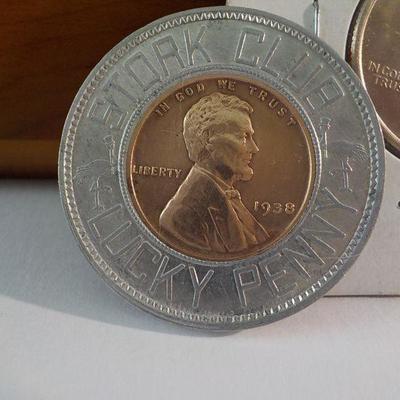 Good luck coin 1938, and 1991 D, 1987- D.