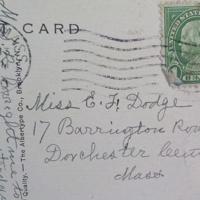 Vintage post cards with collector stamps.