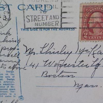 Vintage post cards with collector stamps.