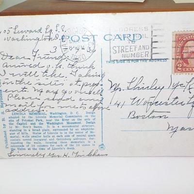 Vintage post cards with collector stamps.