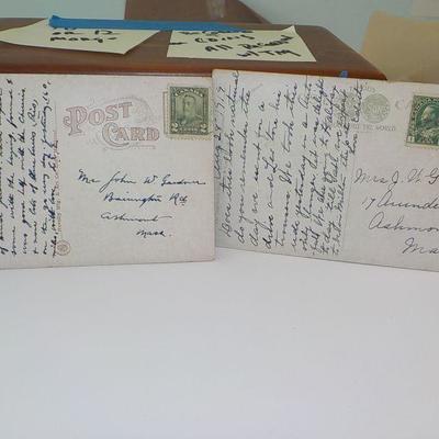 2- vintage 1930's post cards