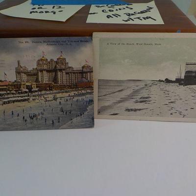 Vintage post cards with early stamps;