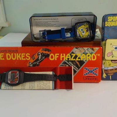 Collector watches "The Dukes of Hazzard" and "Sponge Bob Squarepants".