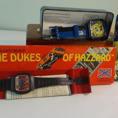 Collector watches "The Dukes of Hazzard" and "Sponge Bob Squarepants".