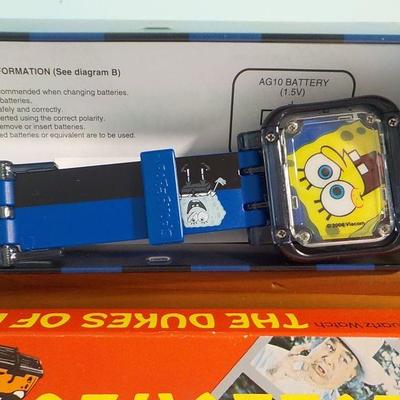 Collector watches "The Dukes of Hazzard" and "Sponge Bob Squarepants".