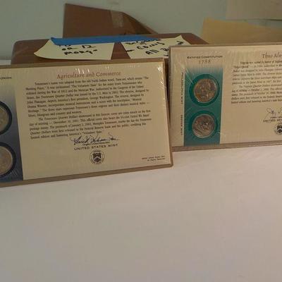 First Issue Of Tennessee and Virginia State Quarters.