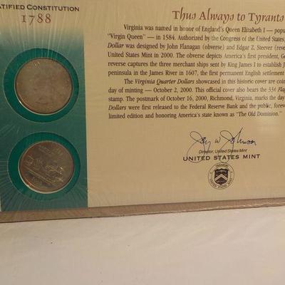 First Issue Of Tennessee and Virginia State Quarters.