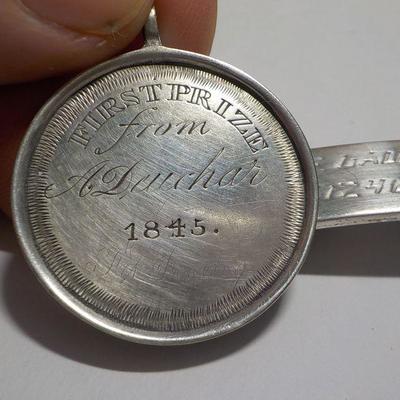 Collector First Prize 1848 medallion and Military WW2 ID bracelet.