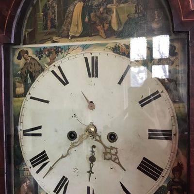 Russel and Clark Edin Marked Grandfather Clock 