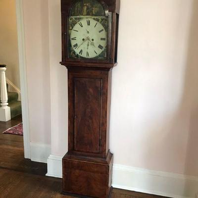 Russel and Clark Edin Marked Grandfather Clock 