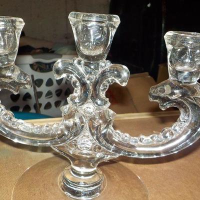 Glass Candelabra.