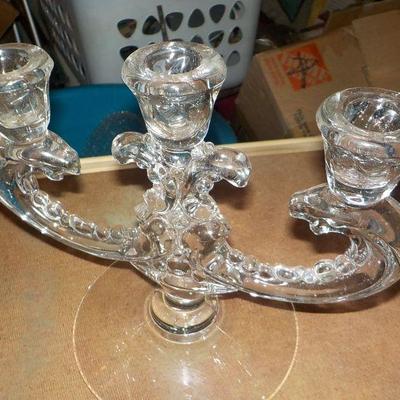 Glass Candelabra.