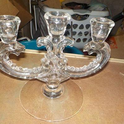 Glass Candelabra.