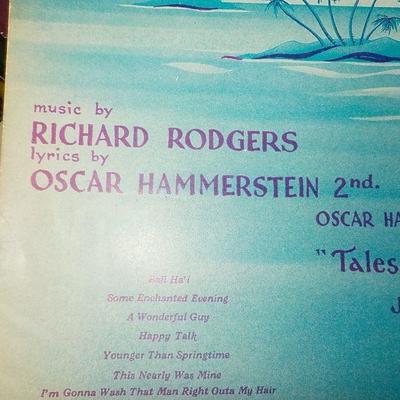 Original 1940's Broadway voice Folio " South Pacific" by Richard Rodgers & Oscar Hammerstein.