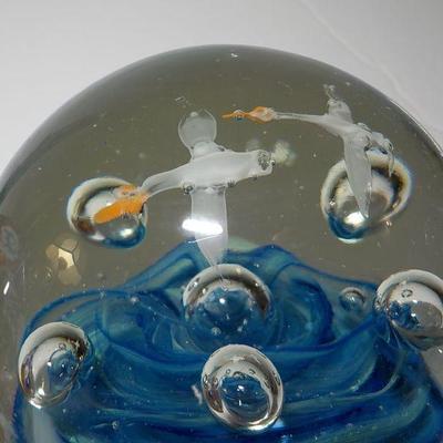  3 - decorated paper weights, murano and stien.