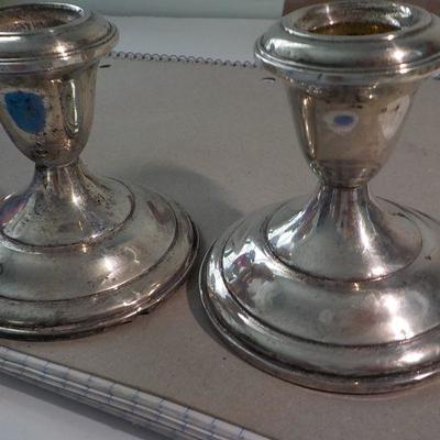 Sterling Candle holders.
