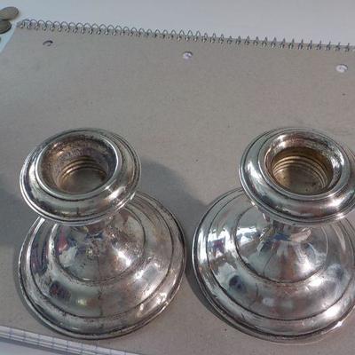 Sterling Candle holders.