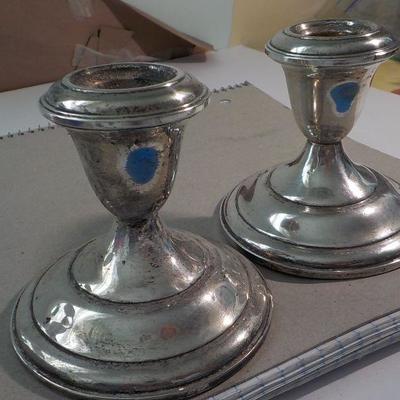 Sterling Candle holders.