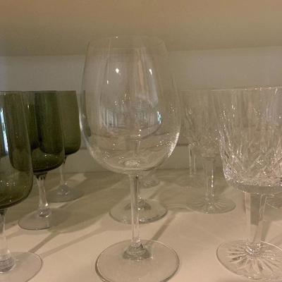Set of Two Crystal Wine Goblets