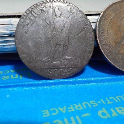 British Coin 1845 sold and King George V11 / 1906 penny.