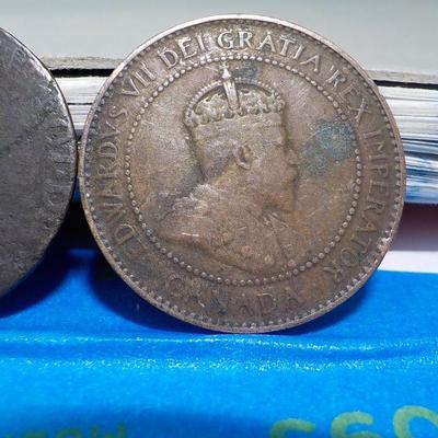 British Coin 1845 sold and King George V11 / 1906 penny.