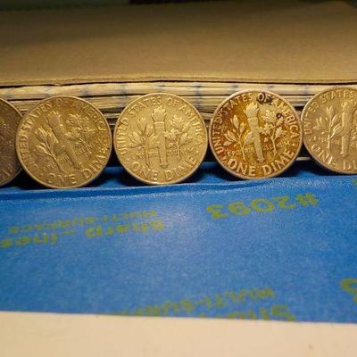 5- Rooselvt war dimes 1942 and 0n.