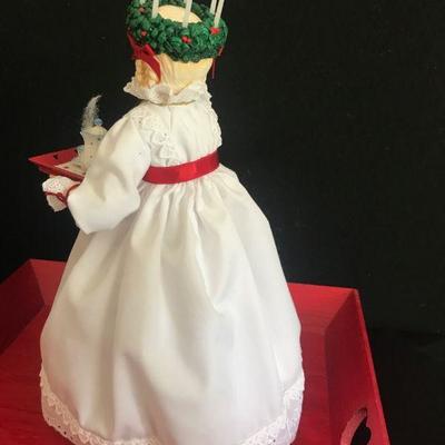 Vintage Simpich Doll - Santa Lucia Swedish Christmas Holiday figurine. Perfect condition.