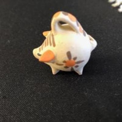 Small Southwest Rug & Tiny Pig Bank