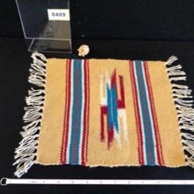 Small Southwest Rug & Tiny Pig Bank