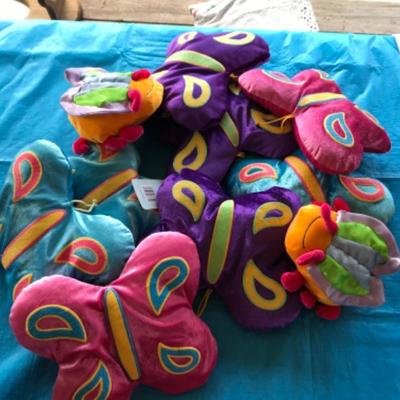 Lot of Plush Small Butterfly and Bug Stuffed Animals