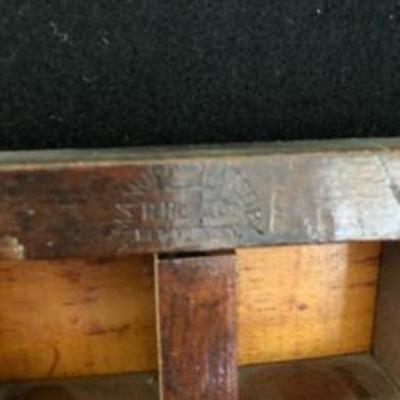Antique Letterpress Wooden Type-Set Tray